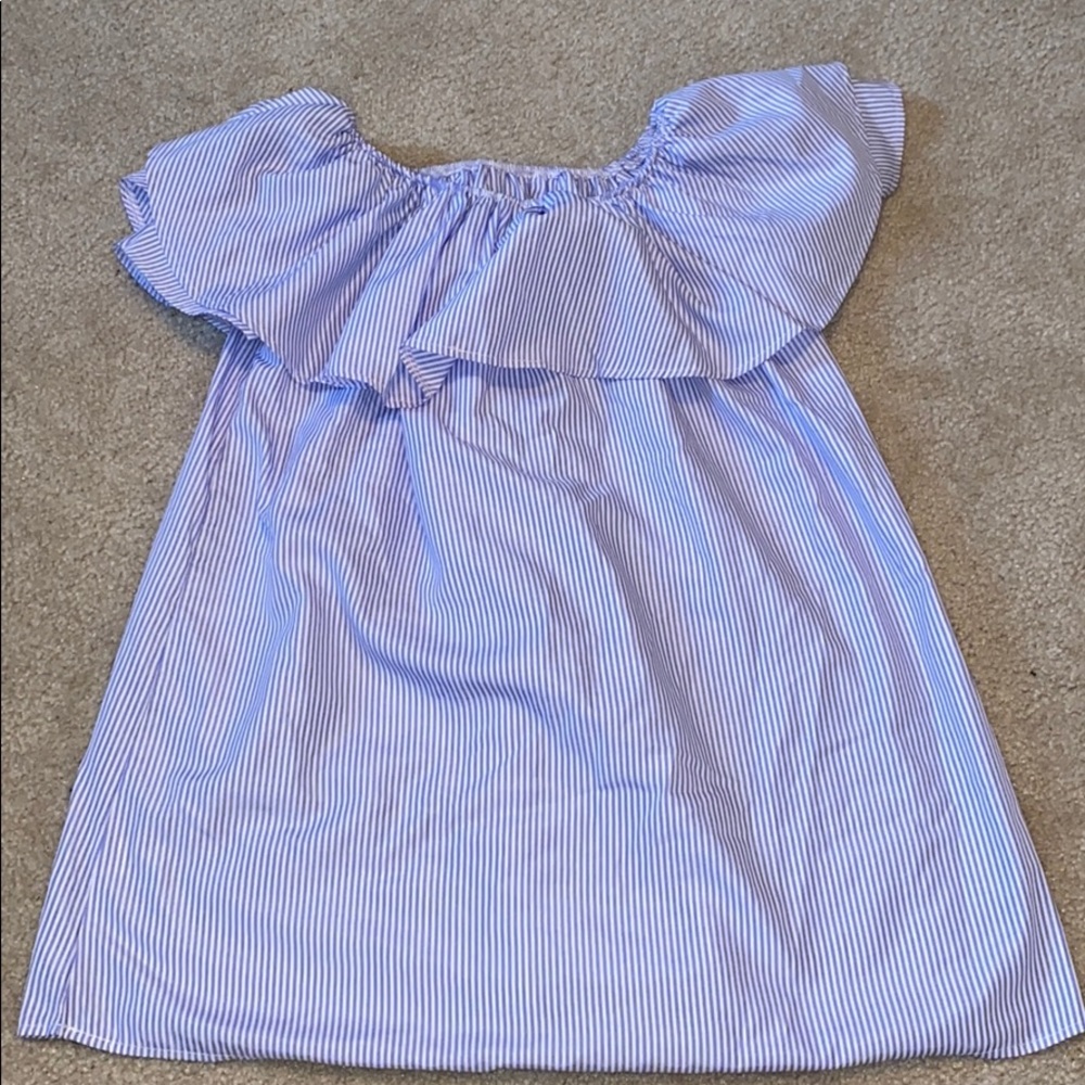 Off the shoulder striped dress